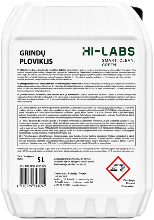 Hi Labs Ploviklis medinėms grindims HIGĖJA 5L