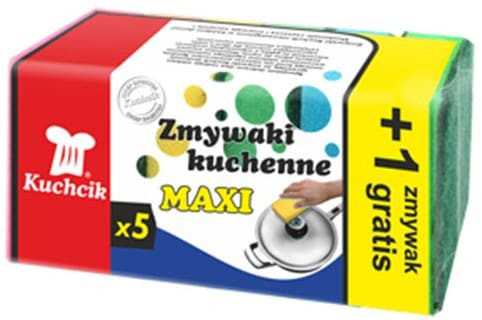 Kempinė indams plauti Kuchcik Maxi 5+1 vnt