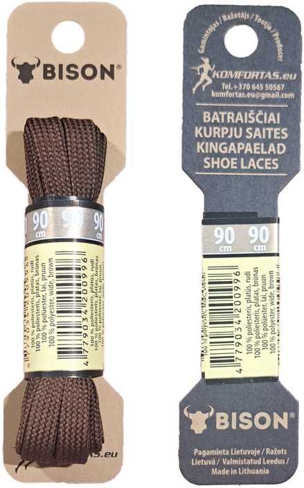 Komfortas Batraiščiai platūs rudos spalvos 90cm