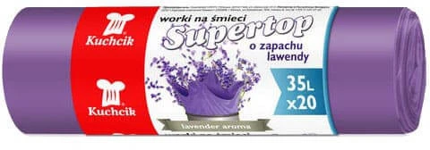 Stella Kvepiantys šiukšlių maišai LEVANDŲ kvapo Kuchcik, 10 mikronų, 35L 20vnt