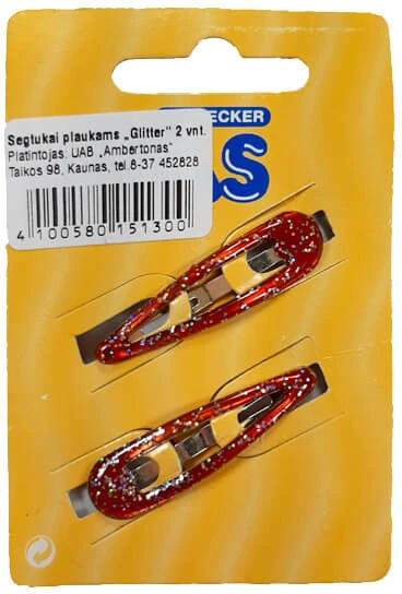 Segtukai plaukams Glitter 2 vnt. Spalvoti