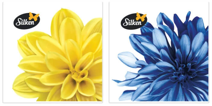 Silken Stalo servetėlės Decor Jurginas 33x33cm, 3 sluoksniai 18vnt