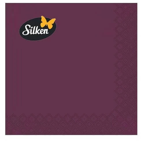 Silken Stalo servetėlės vienspalvės BORDO 33x33cm, 20vnt