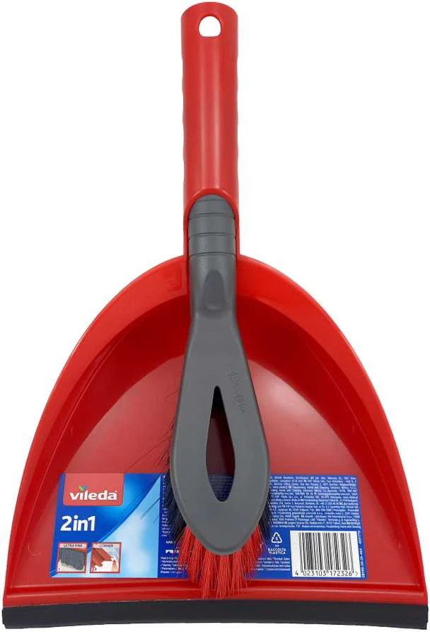 Vileda šluotelė su semtuvėliu 2in1