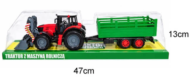 Gazelo Traktorius su kaušu ir priekaba 47cm G221772