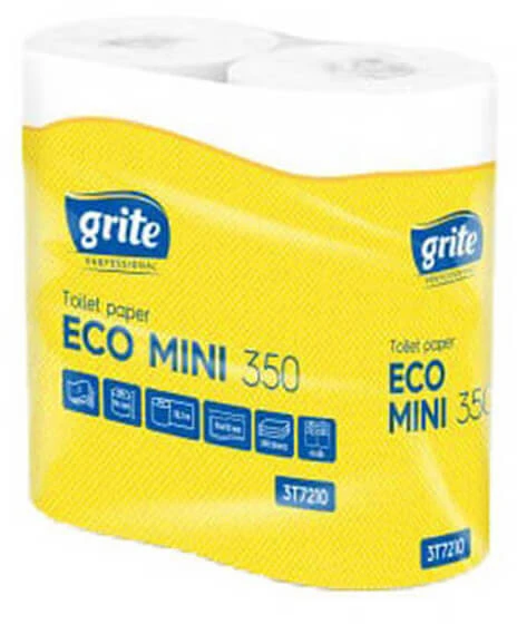Tualetinis popierius GRITE Eco Mini 350 lapelių, 4 ritinėliai, 2 sluoksniai