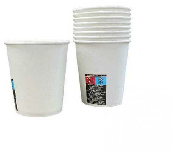 Vienkartiniai popieriniai puodeliai - stiklinės baltos spalvos 230ml, 50vnt