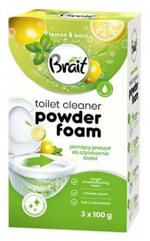 WC valymo milteliai BRAIT Lemon & Basil 3x100g