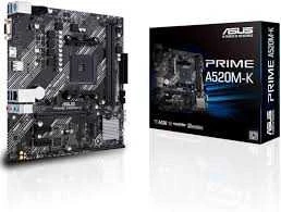 Pagrindinė plokštė ASUS PRIME A520M-A II/CSM AM4 A520/HDMI-DVI-VGA/M.2/ATX