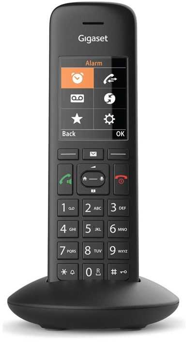 GIS Gigaset C570HX Analoginio ryšio / DECT telefonas Skambintojo ID Juoda