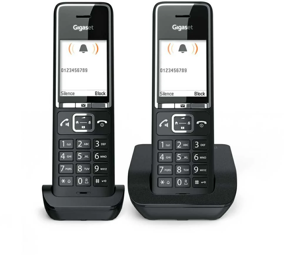 Belaidis telefonas - Gigaset Comfort 550 Duo TFT Ekranas, 200 Kontaktų, Juodas Chromas