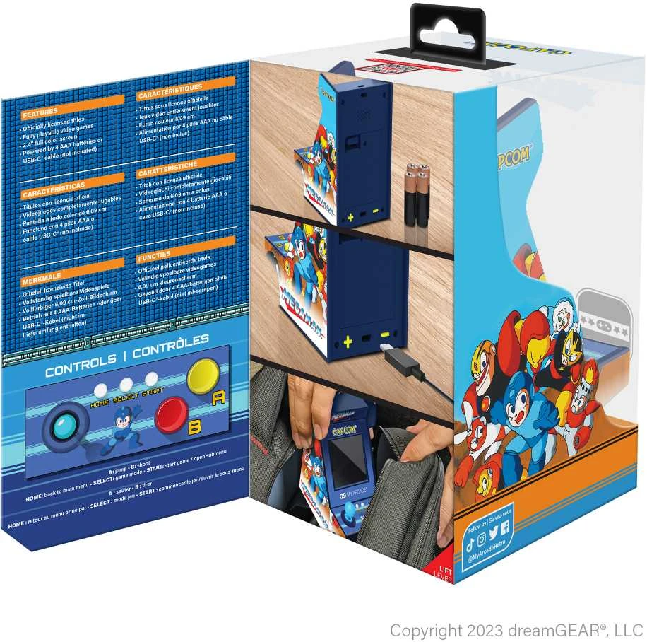 MY ARCADE Mano Arkadinis Nano Grotuvas Megaman 6 Žaidimai 4,5"