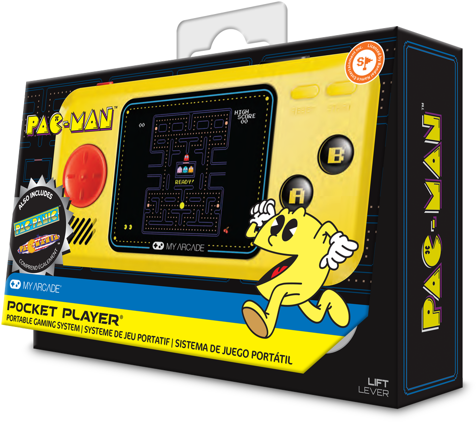 MY ARCADE Mano arkadinis kišeninis žaidėjas Pacman 3 žaidimai