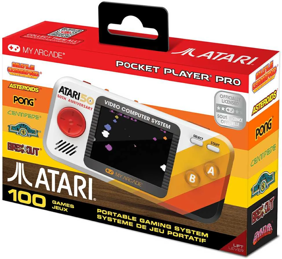 MY ARCADE MANO ARKADA Mano Arcade Pocket Player Pro Atari 100 žaidimai