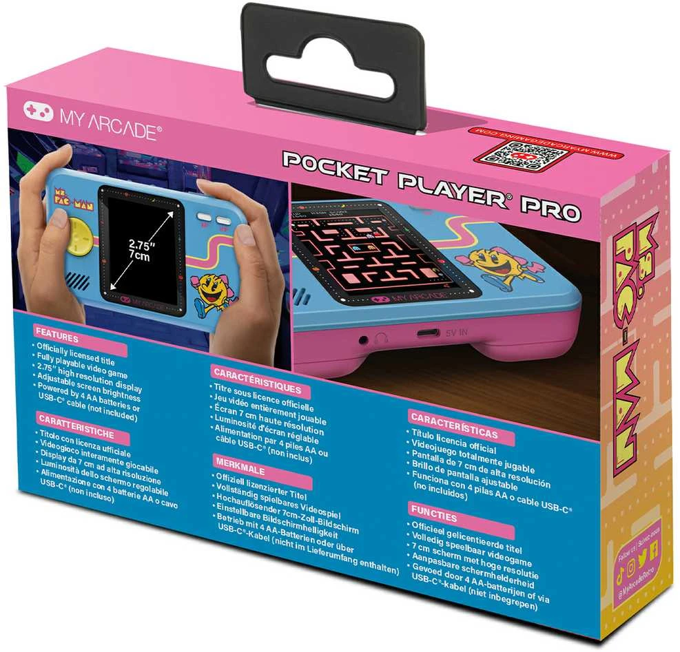 MY ARCADE Žaidimų Konsolė Player Pro Ms Pacman