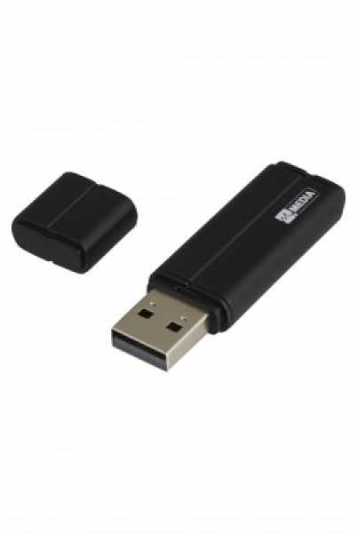 Verbatim „MyMedia“ USB atmintinė, USB 2.0, 8 GB, juoda, 69260, su plastikiniu dangteliu
