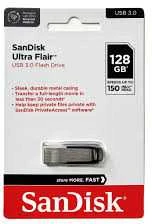 USB laikmena SanDisk Ultra Flair, 128 GB, USB 3.0, 150 MB/s