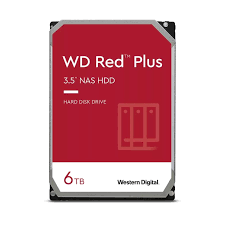 Sandisk WD Raudona Plus 6TB SATA 6Gb/s 3.5 colio 258MB cache vidinis HDD diskas, urmu