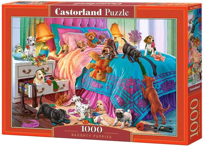 Castorland Dėlionė 1000 vnt. - Išdykę šuniukai