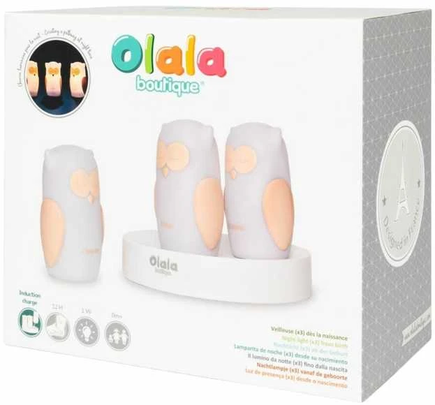 Olala Boutique 3 LED lovos lempų rinkinys „Olala“ - pelėda, lengvas kelias