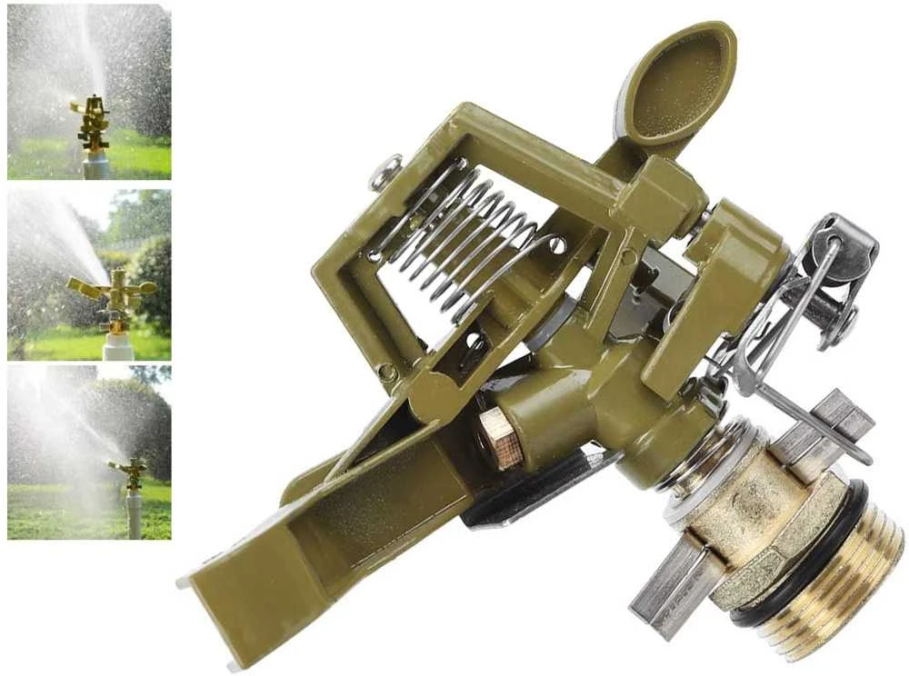 Verk Group Metalinis impulsinis vejos purkštuvas 360° su smaigu (VERK01952)