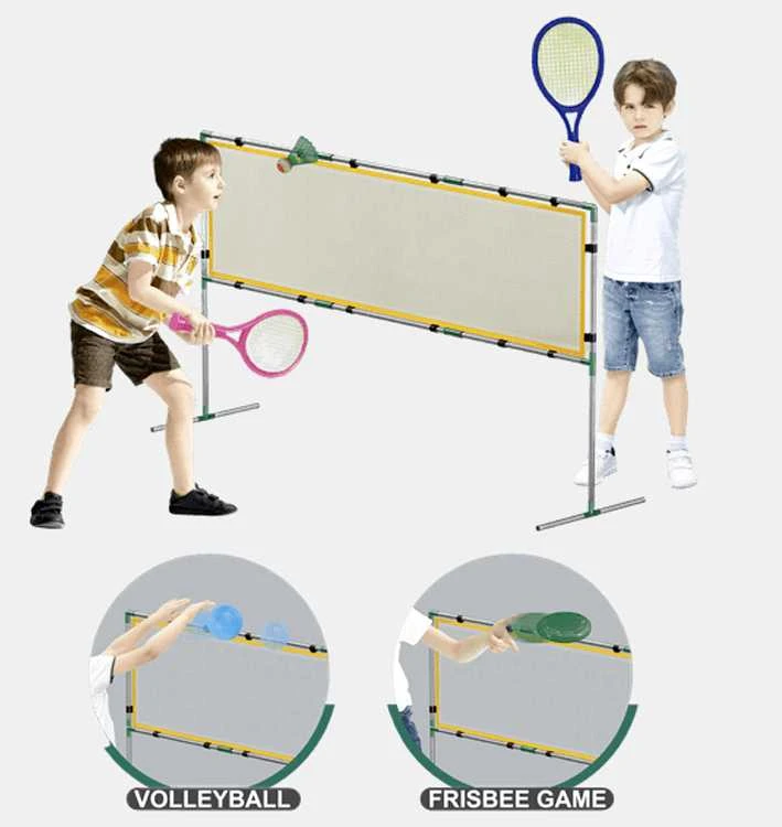 Jokomisiada 3in1 sportinis rinkinys Tinklinio tinklelis, Badmintono kamuolys, diskas SP0772