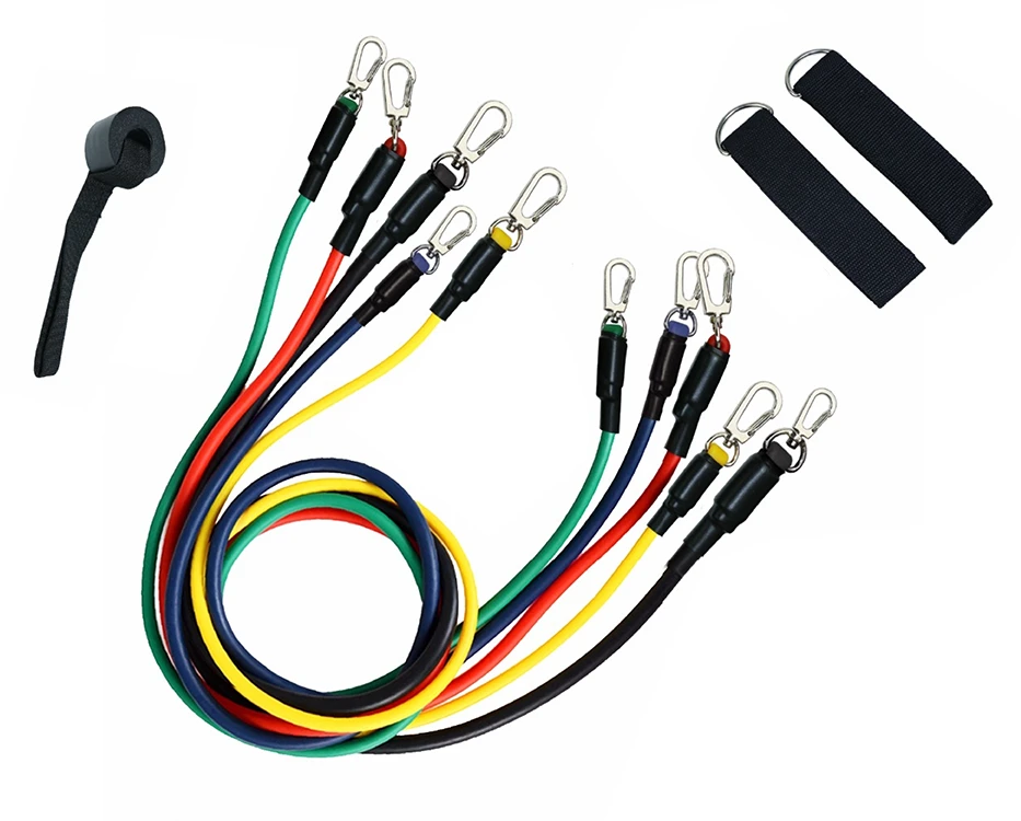 Exercise bands set of 5 resistance bands expander