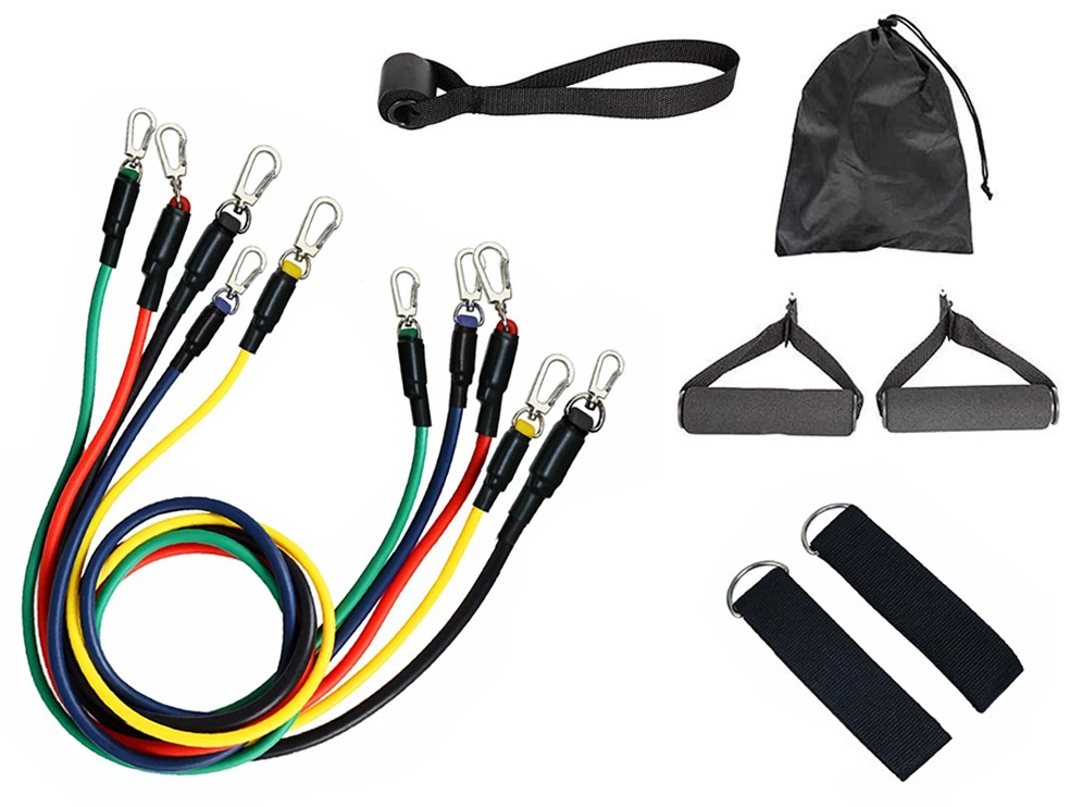 Exercise bands set of 5 resistance bands expander
