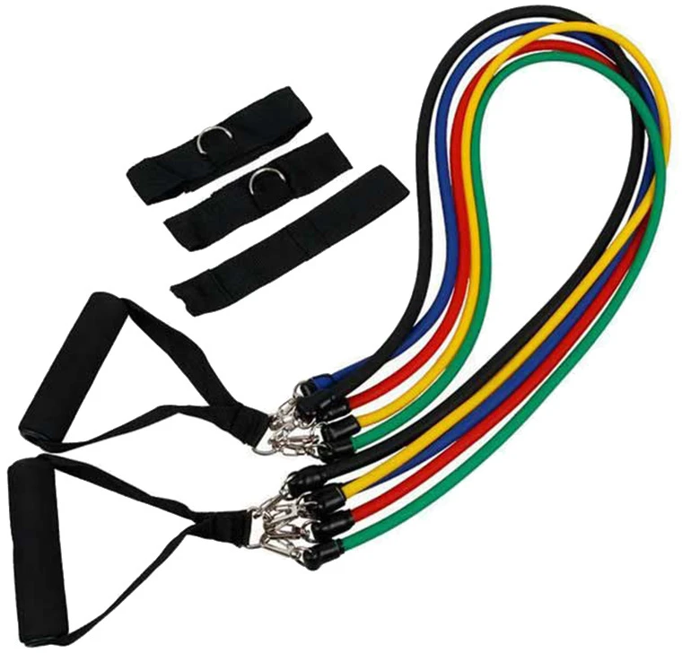 Exercise bands set of 5 resistance bands expander