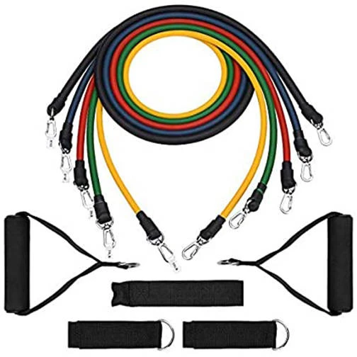 Exercise bands set of 5 resistance bands expander