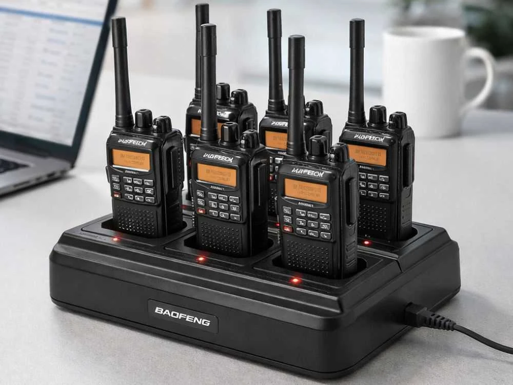 6 vietų baofeng bf-888s trumpojo nuotolio racijų įkroviklis