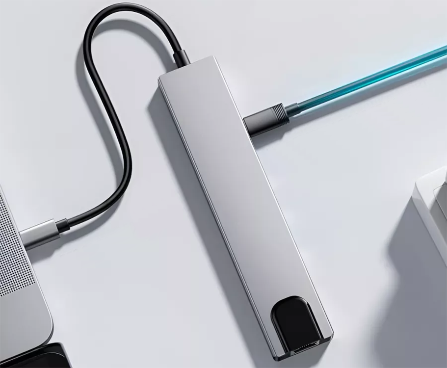 USB-C adapteris 8w1 Thunderbolt 3 HDMI RJ45