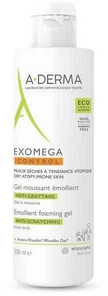 A-Derma Exomega Control Gel Espumoso Emoliente, 500 ml