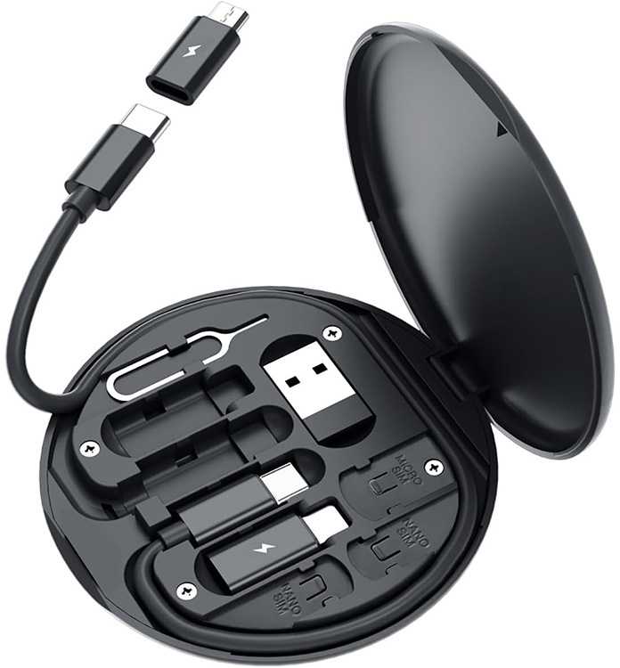 Adapteris 4in1 USB-C kabelis su mikro ir Lightning 60W
