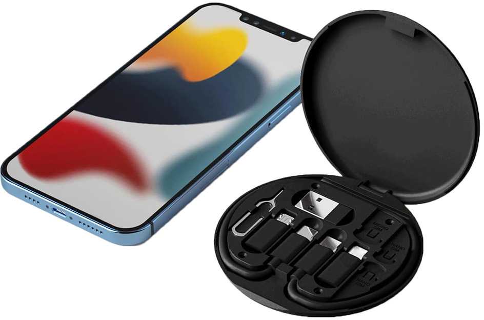 Adapteris 4in1 USB-C kabelis su mikro ir Lightning 60W