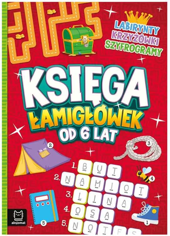 Aksjomat Aksesuarai Księga łamigłówek Labiryntai, Kryžiažodžiai, Šifrogramos 6+ KS1075