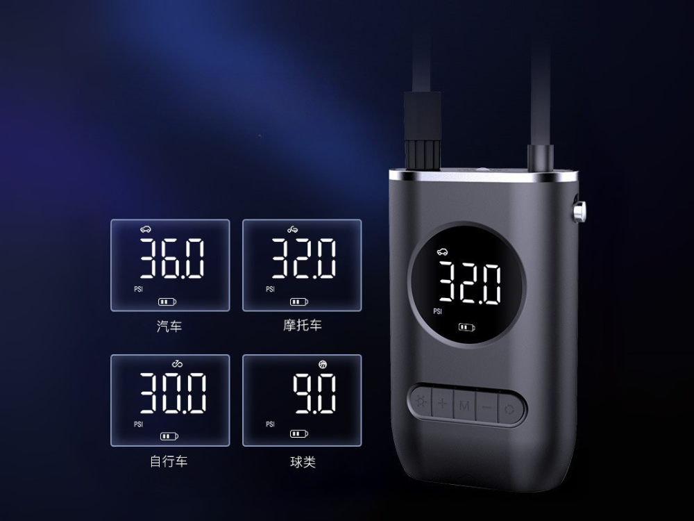 Akumuliatorinis kompresorius 10 bar LCD ekranas