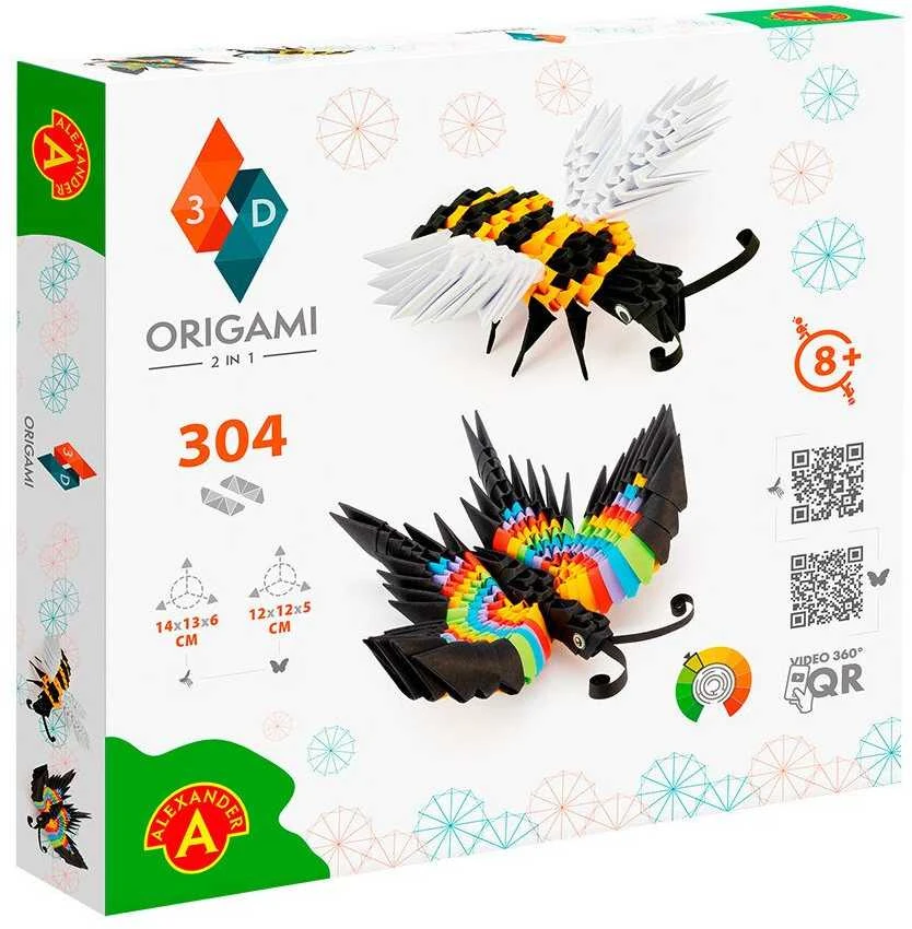 Alexander Aleksandras, 3d origami - 2in1 drugelis, bitė
