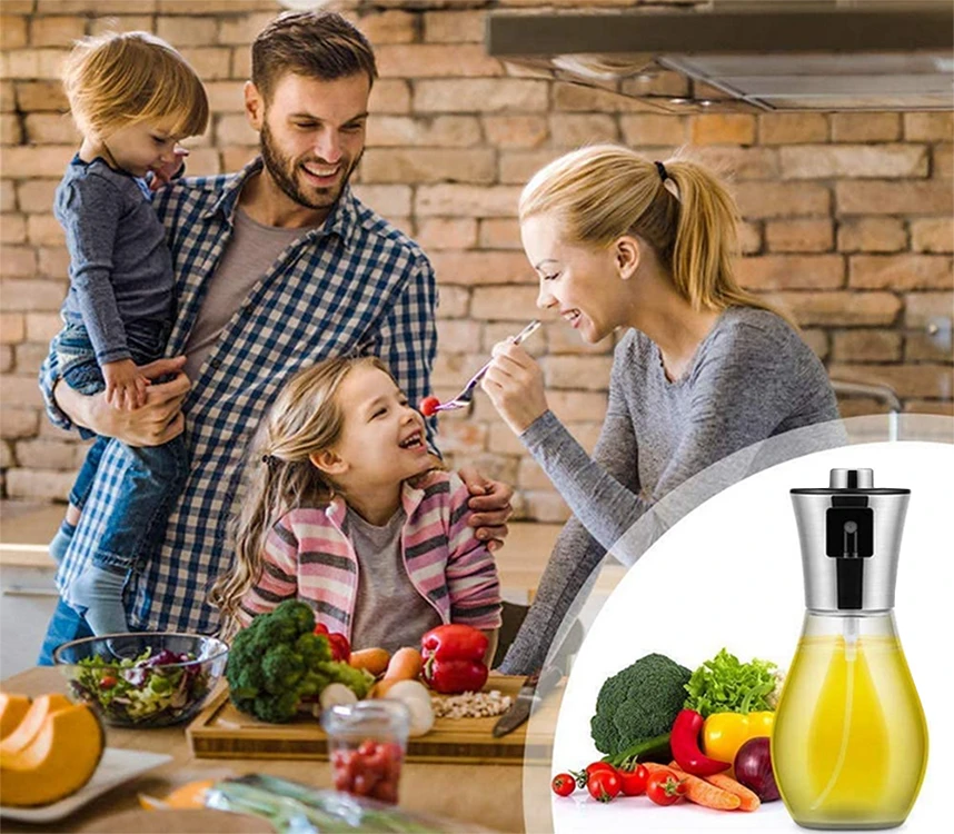 Purškiklis aliejui, 200 ml, sidabrinis