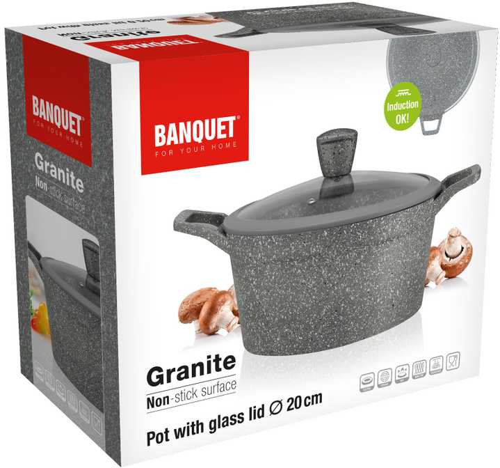 Banquet Puodas 20cm keramine danga "Granite"