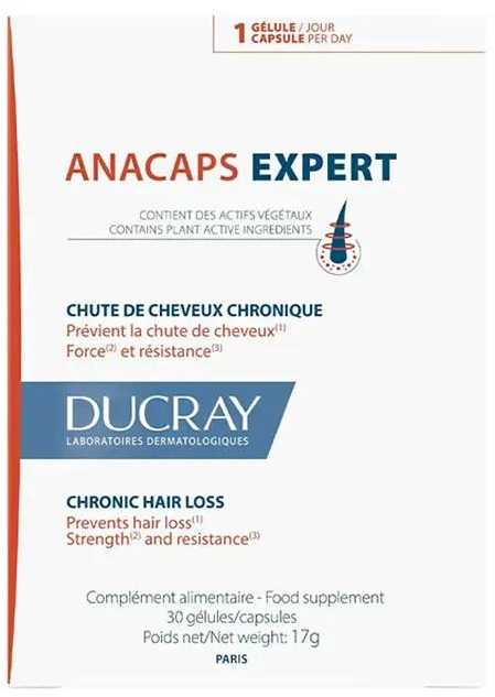 Ducray Anacaps Expert Reaccional maisto papildas nuo plaukų slinkimo 30 vienetų