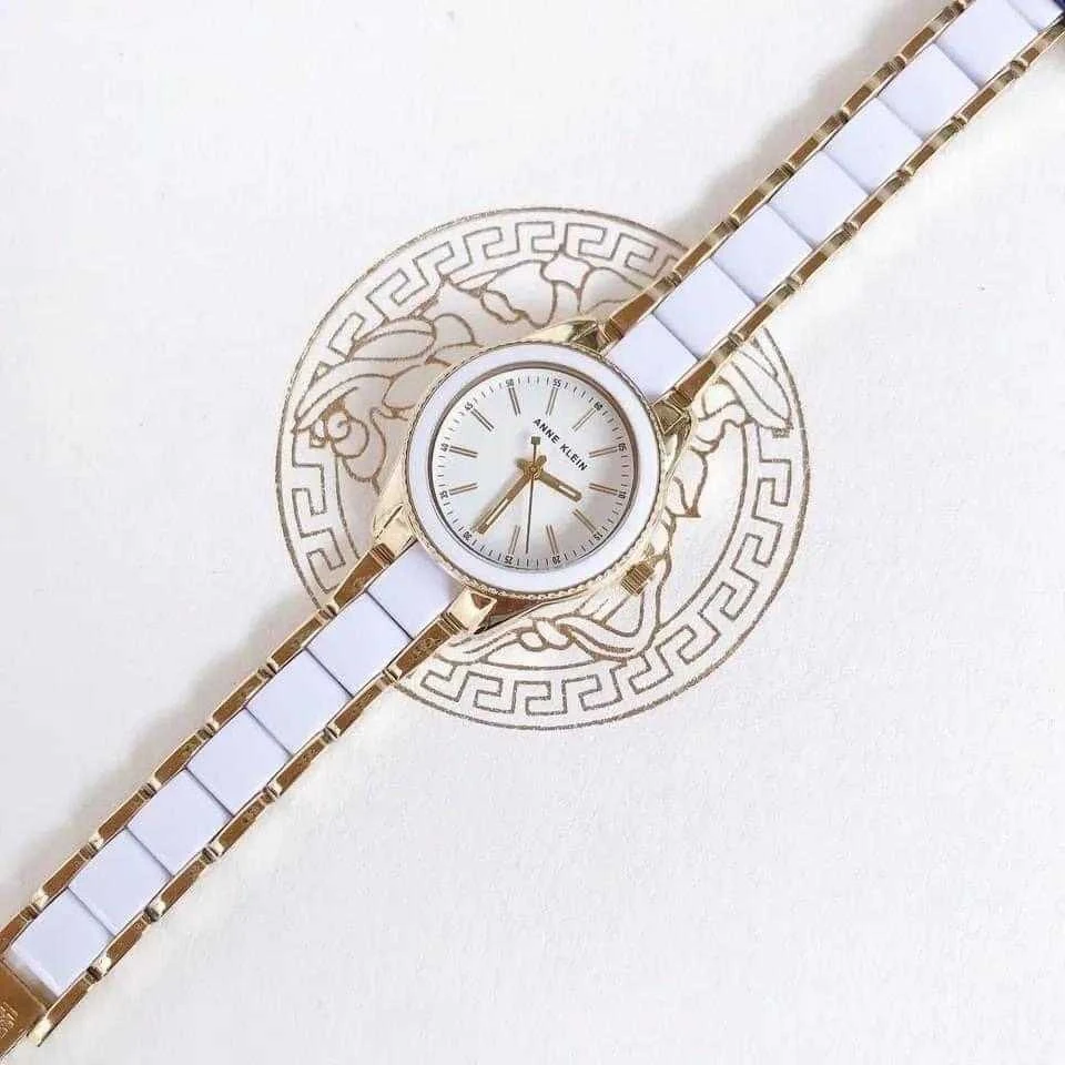 Laikrodis Anne Klein Gold-Tone WOMEN'S WATCH AK-3212WTGB + BOX