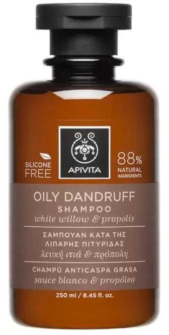Apivita Oily Dandruff Šampūnas With Baltas Willow And Propolis šampūnas nuo pleiskanų 250ml