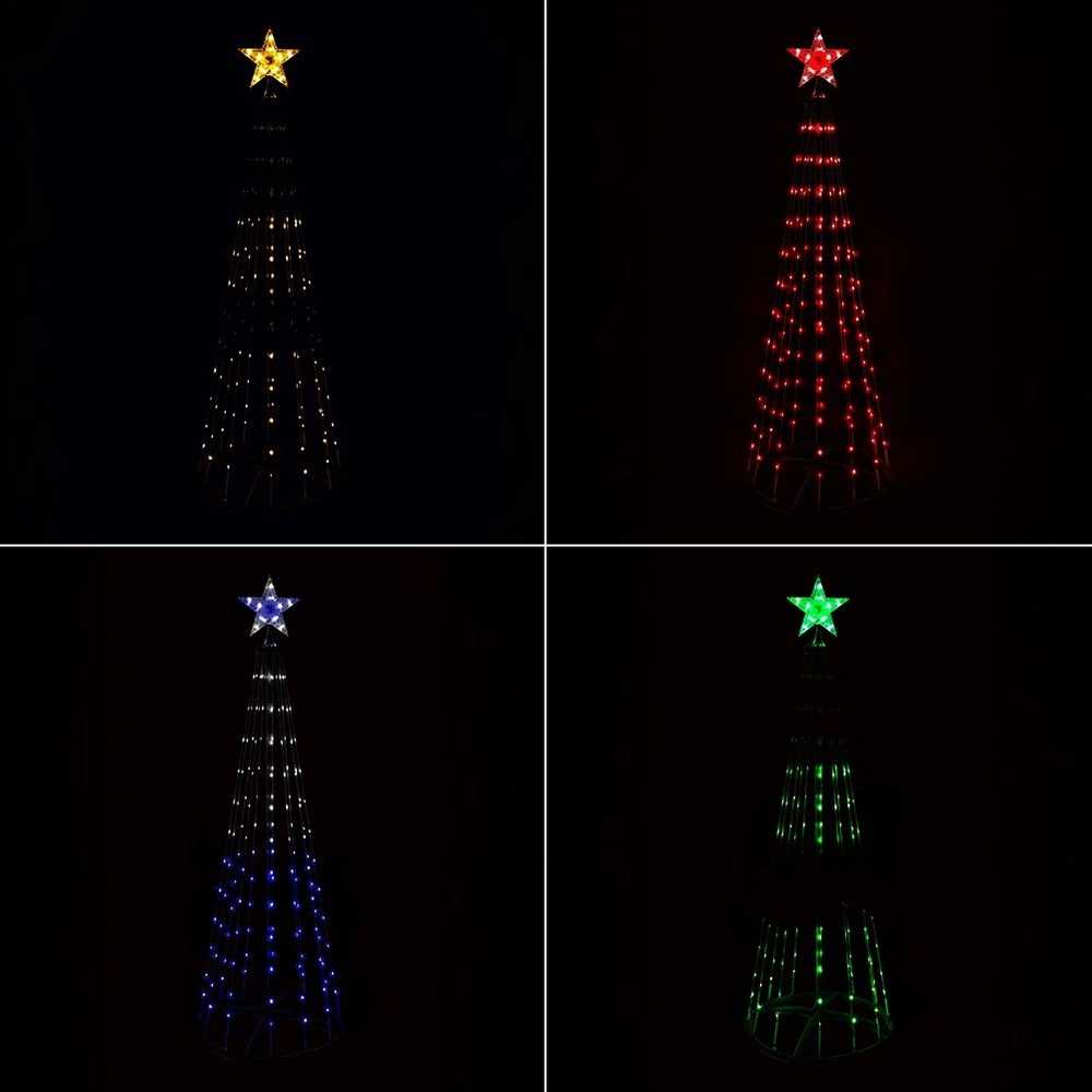 Christmas Decoration Apšviestas LED Kalėdų medis 150 cm su 154 RGB LED