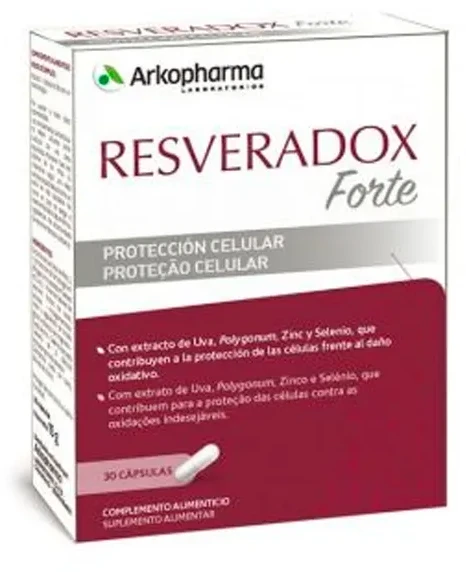 Arkopharma Arkoadvance Resveradox Forte 50mg maisto papildas RESVERATROLIS 30 vnt kapsulių