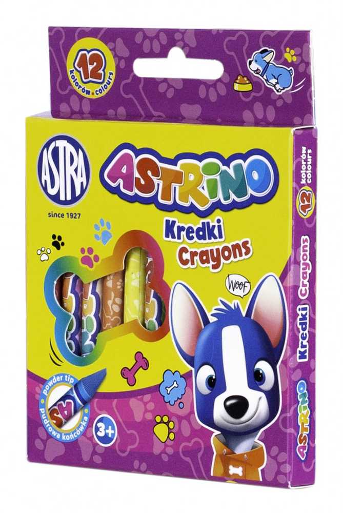 Astra kreidelės 12 spalvų