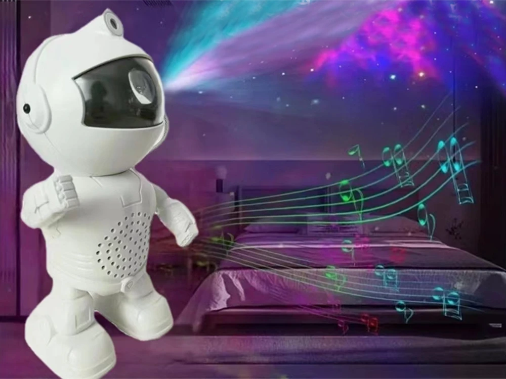 Žvaigždžių projektorius astronautas lemputė su muzika
