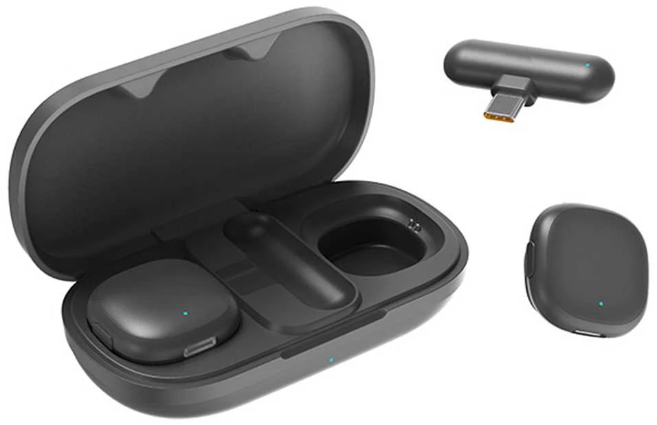 Ausinės 2 vnt. Belaidžių mikrofonų, skirtų „Iphone“ telefonui ir kompiuteriui su usb-c jungtimi