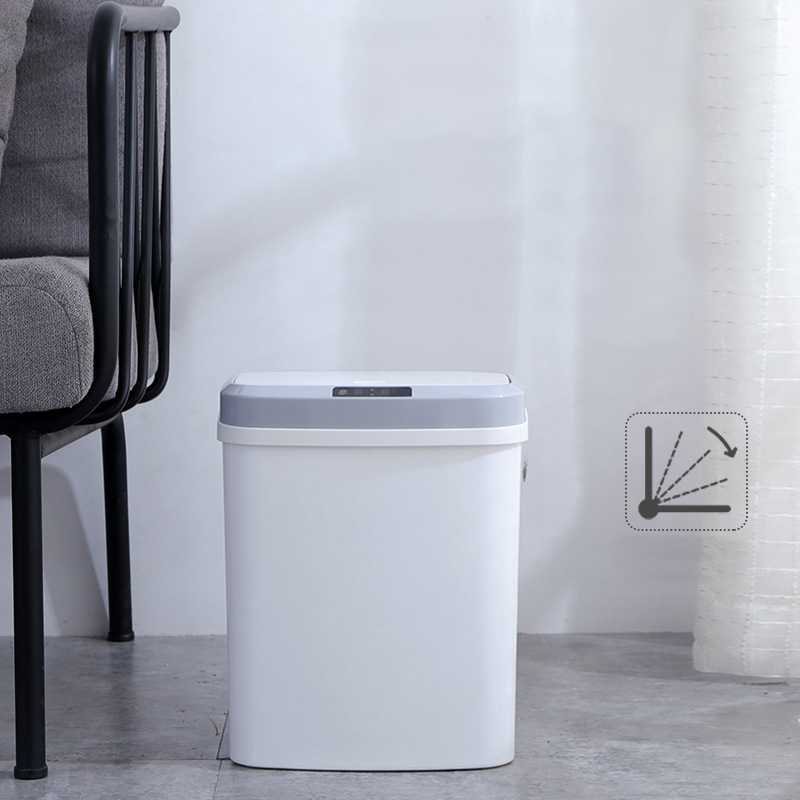 Automatinė šiukšliadėžė su intelektualiu 16L baltojo/akumuliatoriaus jutikliu