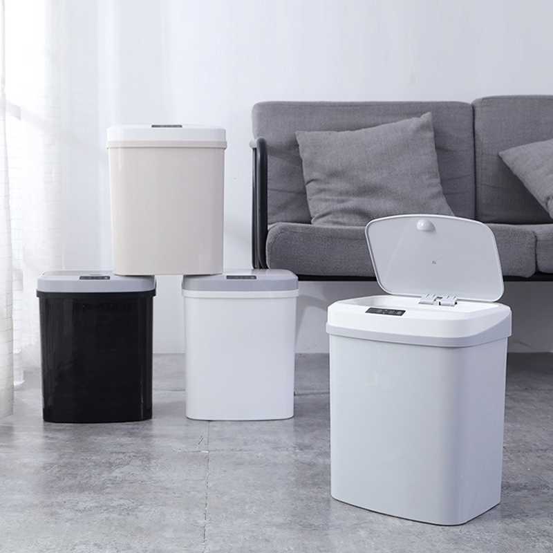 Automatinė šiukšliadėžė su intelektualiu 16L baltojo/akumuliatoriaus jutikliu